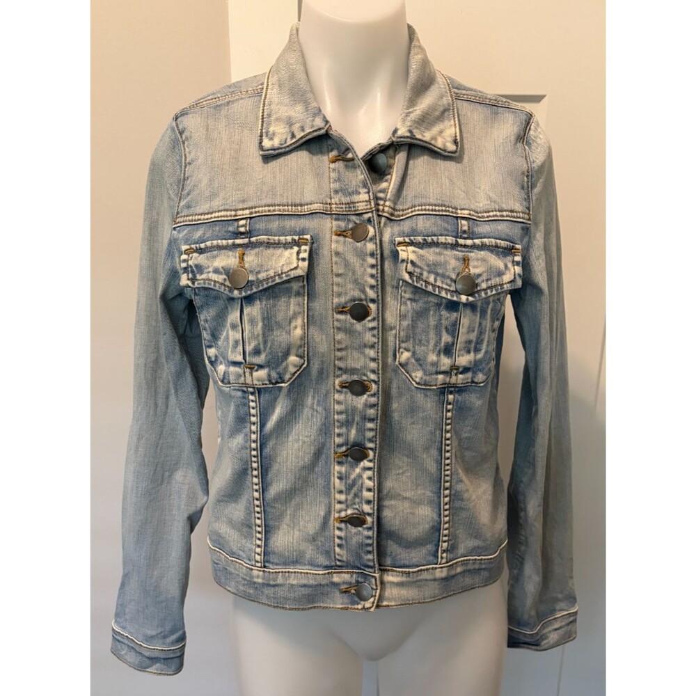 Kut From the Kloth Womens Amelia Denim JACKET Long Sleeve Blue Jean Size M